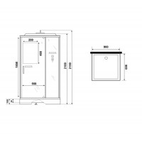 Душевая кабина Niagara Standart ST90/15Q/BL № 10